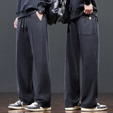 阔腿休闲裤男秋冬季新款潮流百搭宽松运动卫裤直筒裤子H806-P40，男装休闲裤，星座610（原A335）