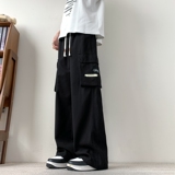 大口袋工装裤男士夏季新款美式潮牌阔腿裤子直筒休闲裤K2711-P52，男装工装外套，星座610（原A335）