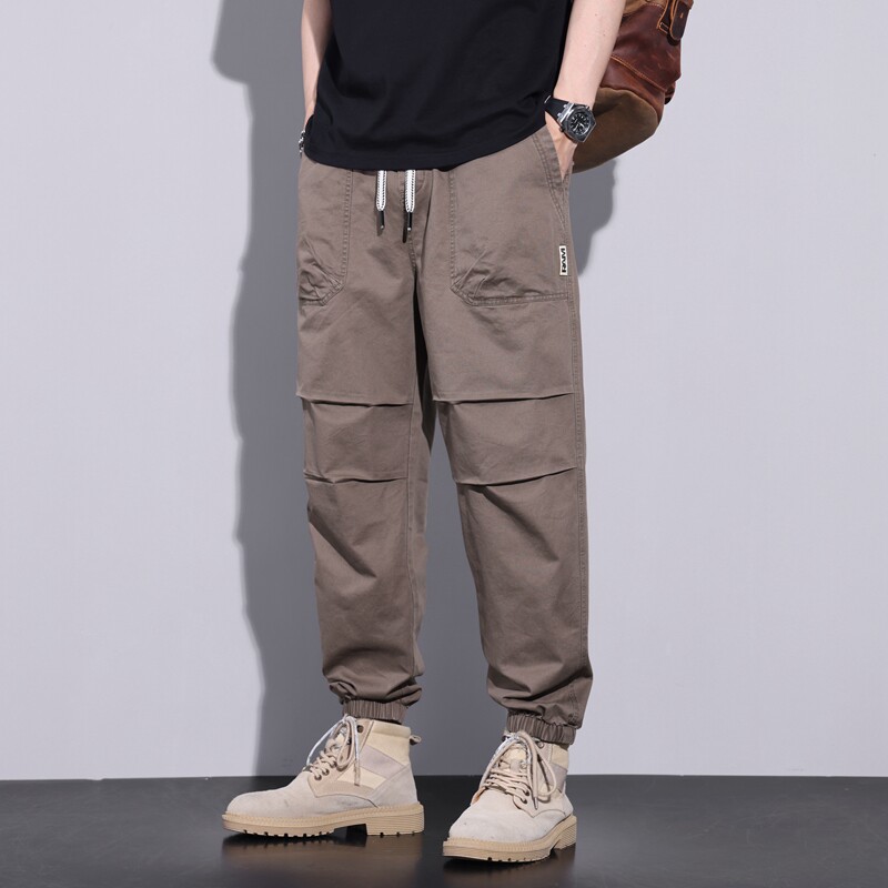 夏季纯棉休闲工装裤男潮牌百搭复古时尚宽松舒适冲锋裤K8903-P52,男装休闲裤,星座610（原A335）