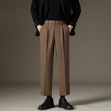 毛呢西裤男士秋季高级感直筒修身垂感韩版商务休闲长裤MN682-P48，男装西裤，星座610（原A335）