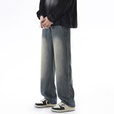 秋冬新款牛仔裤男时尚休闲百搭青少年宽松直筒阔腿裤子TS112-P45，男装牛仔裤，星座610（原A335）