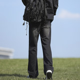 高街水洗做旧牛仔裤男美式复古微喇裤潮牌直筒显瘦裤子K1931-P45，男装牛仔裤，星座610（原A335）