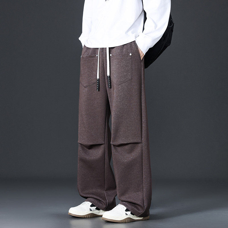 显瘦休闲裤男潮流百搭春季美式宽松直筒阔腿长裤Q29177-P45，男装休闲裤，星座610（原A335）