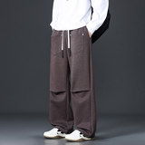 显瘦休闲裤男潮流百搭春季美式宽松直筒阔腿长裤Q29177-P45，男装休闲裤，星座610（原A335）