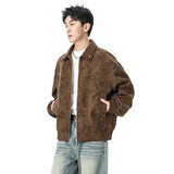 美式复古翻领皮夹克男士2025新款秋季宽松pu皮外套Q5550-P75，男装夹克，星座610（原A335）