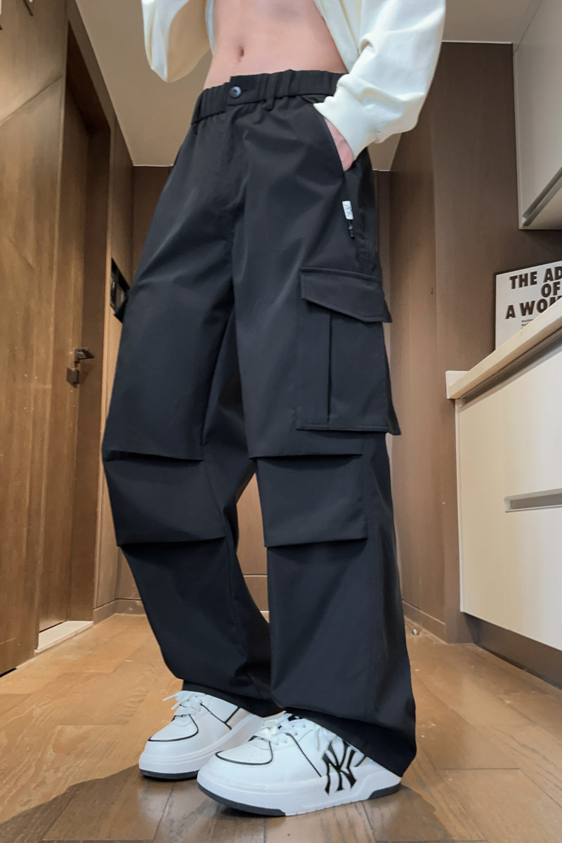 户外薄款工装裤子男士春夏季冰丝潮流宽松直筒休闲长裤K2716-P40图片