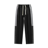 夏季美式三条杠休闲裤男宽松垂感直筒阔腿运动裤Q29087-特P35，商品下架区，星座610（原A335）