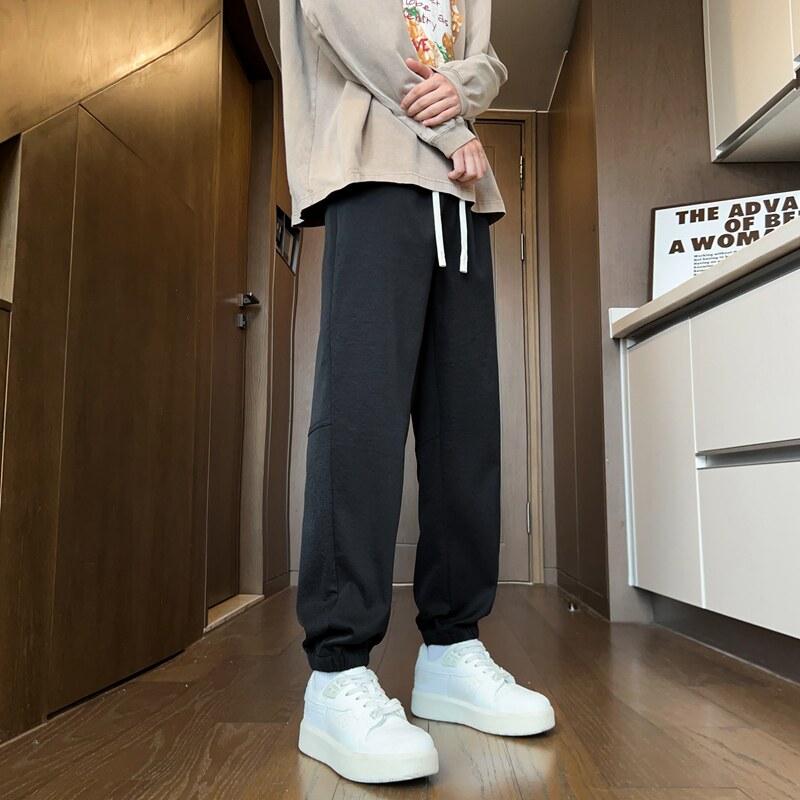 2025年夏季新款美式潮牌冰丝裤子男网眼透气休闲束脚裤K2721-P35,男装休闲裤,星座610（原A335）