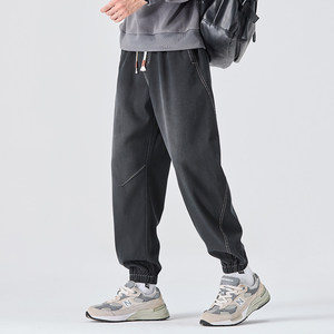 牛仔裤男款秋冬2026新款星空纹束脚裤宽松潮牌休闲裤H602-特P42，男装牛仔裤，星座610（原A335）