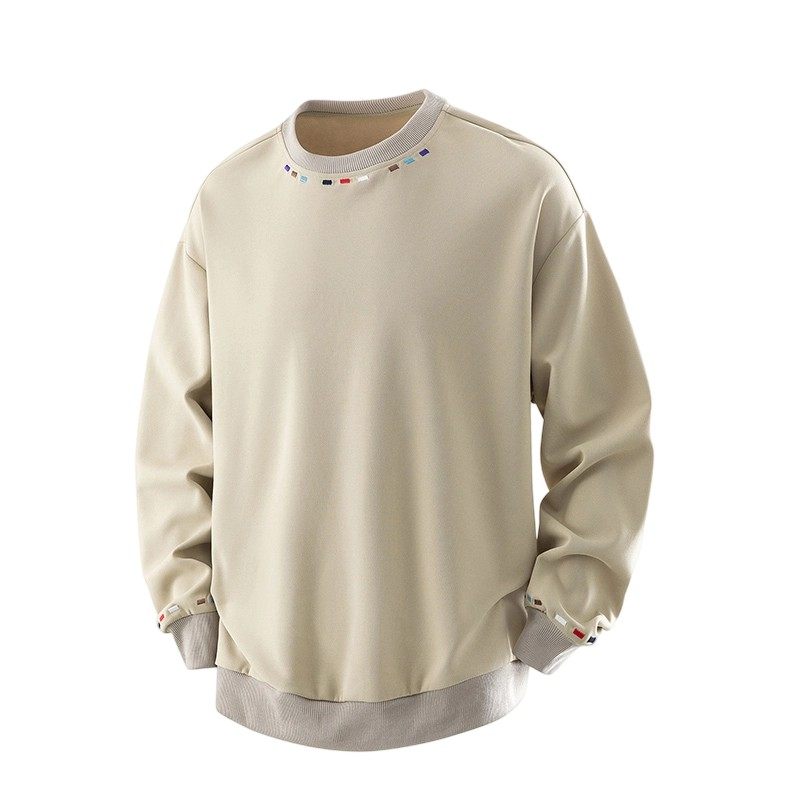 高街刺绣卫衣男秋季重磅美式复古无帽cleanfit卫衣Q5572-P40，男装卫衣，星座610（原A335）