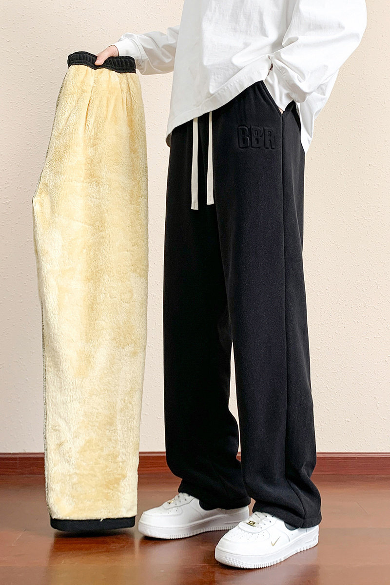冬季双面绒休闲裤子男加绒加厚羊羔绒复合学生卫裤Q557-特P35,男装休闲裤,星座610（原A335）