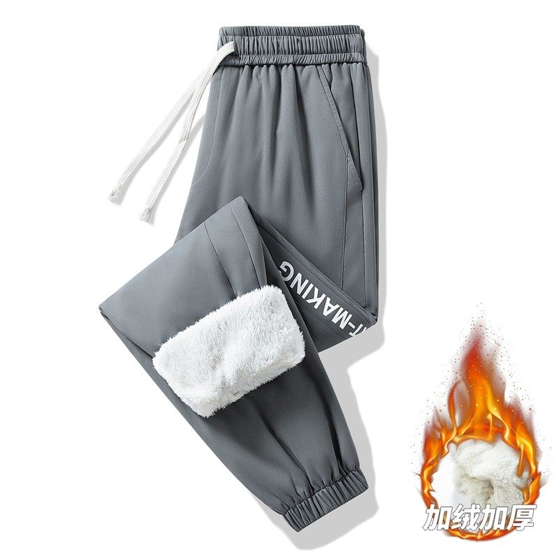 加绒休闲裤男冬季宽松束脚加厚长裤男士运动裤卫裤JR303B-P45，男装休闲裤，星座610（原A335）