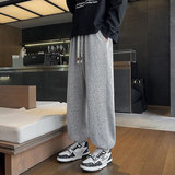 休闲裤子男款春直筒宽松垂感阔腿裤美式重磅卫裤Q29150-特P35，男装休闲裤，星座610（原A335）