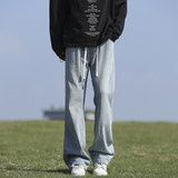 男士微喇牛仔裤秋冬美式高街痞帅直筒修身休闲长裤K1931-P45，男装牛仔裤，星座610（原A335）