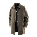 大码男士风衣2025秋季新款休闲宽松中长款工装外套Q5539-P78，男装风衣，星座610（原A335）