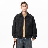 美式复古潮流pu皮外套2025男款宽松休闲翻领痞帅夹克Q5550-P75，男装夹克，星座610（原A335）