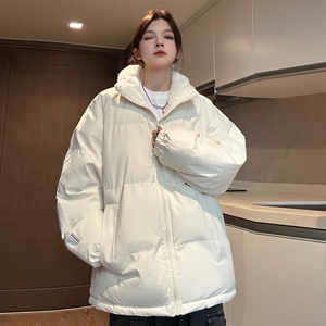 男女同款加绒加厚外层抗寒内层聚热防风防水立领棉服棉袄M111-P70图片