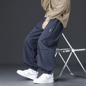 少年束脚裤男士秋季新款美式潮牌宽松百搭运动休闲裤Q29157-特P30，男装休闲裤，星座610（原A335）