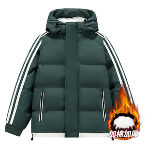 三防面料 男款冬季加厚短款面包服户外大码宽松羽绒棉服M5811-P70图片