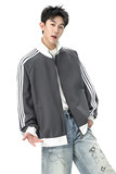 开衫卫衣男美式高街vibe风三道杠条纹运动夹克潮牌外套Q5567-P50，男装夹克，星座610（原A335）