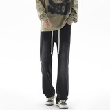 微喇牛仔裤男秋冬新款宽松百搭喇叭裤美式高街学生裤子K1931-P45，男装牛仔裤，星座610（原A335）