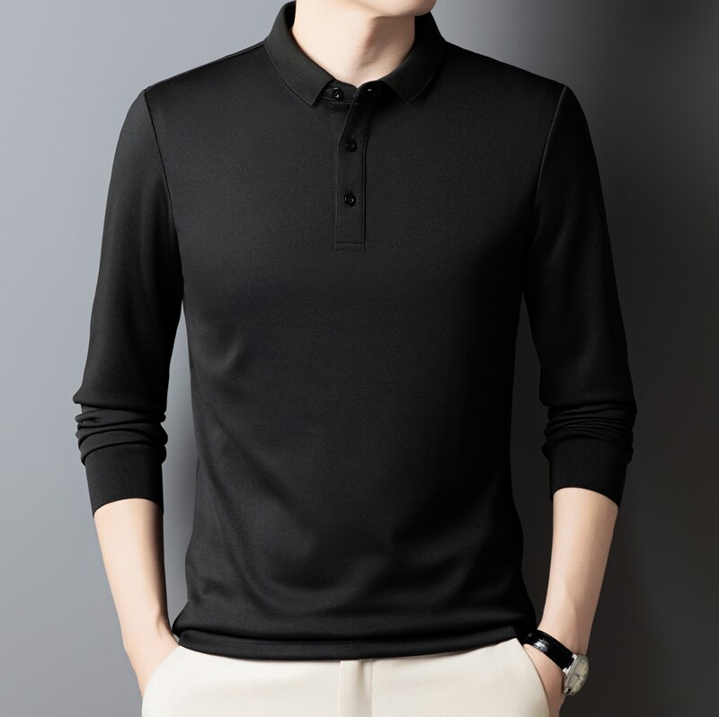 男士长袖t恤上衣服翻领polo衫爸爸装秋季新款打底衫PL5588-特P30,男装T恤,星座610（原A335）