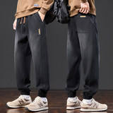 星空纹裤男款2025秋冬季新款宽松束脚运动保暖休闲长裤H603-特P42，男装棉衣，星座610（原A335）