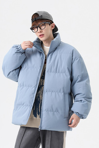 冬季日系潮牌立领棉服棉袄保暖双面穿满印字母韩版外套MY218图片