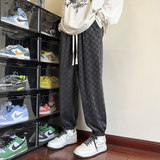 港风灯芯绒裤子男士春季宽松垂感阔腿潮牌运动休闲长裤Q2370-P40，男装休闲裤，星座610（原A335）