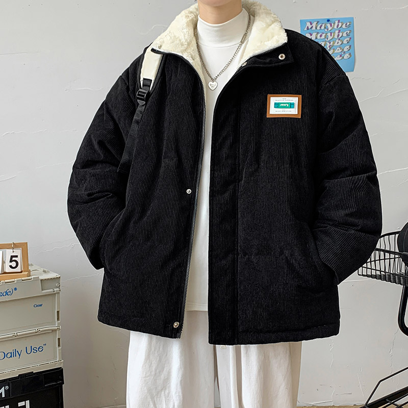 灯芯绒棉衣男2022新款冬季加厚棉袄外套宽松面包服潮牌MY288图片