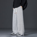 秋季美式复古高级斜条肌理感休闲长裤男宽松阔腿裤Q29139-特P35，男装休闲裤，星座610（原A335）