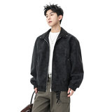 美式复古翻领皮夹克男士2025新款秋季宽松pu皮外套Q5550-P75，男装夹克，星座610（原A335）