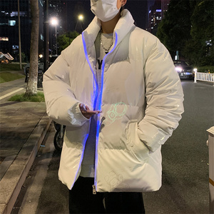 冬季新款韩版潮流帅气棉衣男加厚亮面棉服港风宽松外套MY006图片