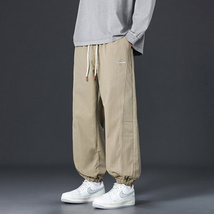 弯刀裤子男款2026新款春季直筒休闲裤阔腿百搭运动裤Q29173-特P30，女装休闲裤，星座610（原A335）