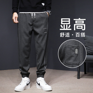 秋冬新款休闲裤男士韩版潮流束脚卫裤宽松青少年运动裤W图片