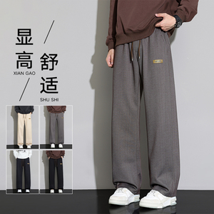 男款秋季2025新款垂感直筒休闲裤男士宽松运动裤Z6915-P40图片