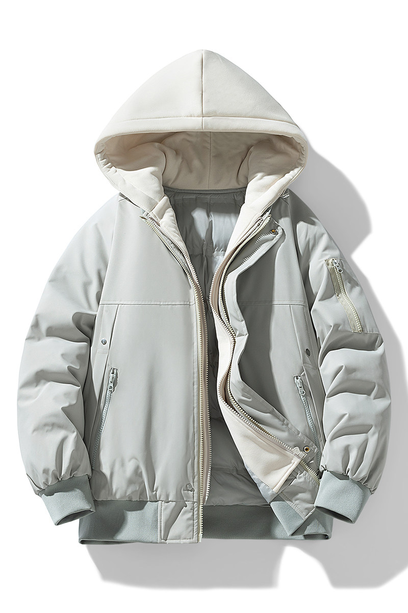 假两件连帽棉袄男冬季加厚工装棉服短款防风棉衣外套MY2583-P85,男装棉衣,星座610（原A335）