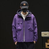 冲锋衣男可拆卸连帽工装防水防风夹克2025秋季新款外套Q5576-P75，男装夹克，星座610（原A335）