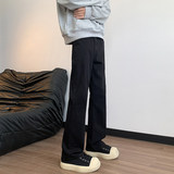 美式复古黑色牛仔裤男秋冬新款高街痞帅休闲微喇叭长裤K1930-P45，男装牛仔裤，星座610（原A335）