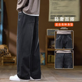 2026新款春天裤子男款休闲裤高级感长裤百搭轻奢直筒裤K6680-P52，男装休闲裤，星座610（原A335）