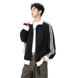 开衫卫衣男美式高街vibe风三道杠条纹运动夹克潮牌外套Q5567-P50，男装夹克，星座610（原A335）