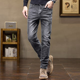 秋冬季牛仔裤男修身小脚显高显瘦复古潮牌百搭弹力休闲裤K878-P50，男装牛仔裤，星座610（原A335）