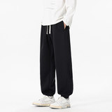 秋款阔腿裤子男士宽松束脚抽绳卫裤运动休闲长裤Q29168-特P36，男装休闲裤，星座610（原A335）