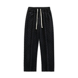 港风棋盘格直筒阔腿裤男士秋季宽松垂感潮牌休闲裤Q2369-P40，男装休闲裤，星座610（原A335）