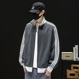 复古美式运动风立领拉链夹克男春宽松休闲百搭条纹外套Q5567-P50，男装夹克，星座610（原A335）