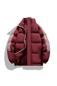 港风三条杠面包服冬季立领纯色加厚上衣外套棉衣男MY7777-P70图片