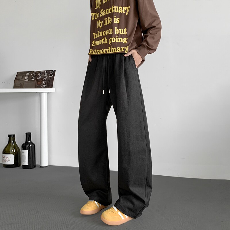 美式弯刀裤子男春夏宽松阔腿长裤垂感百搭直筒休闲长裤K9961-P48，男装休闲裤，电商A335