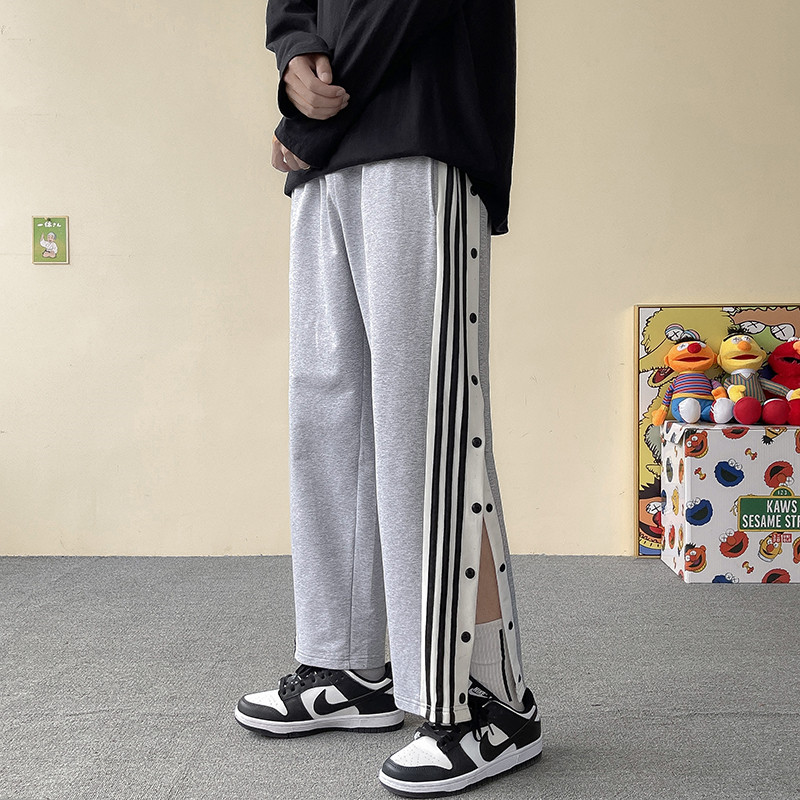 休闲长裤子男士秋季韩版潮流排扣直筒运动时尚百搭卫裤K2104-P45,男装休闲裤,星座610（原A335）