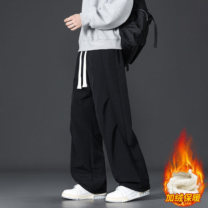 加绒休闲裤男冬季加厚直筒宽松保暖棉裤百搭运动裤JR29180-特P40，男装棉衣，星座610（原A335）