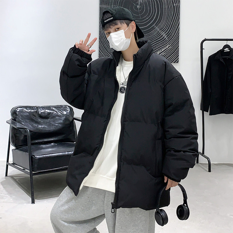 棉衣男潮流港风棉袄羽绒棉服2022年冬季加肥加大加厚外套MY03图片
